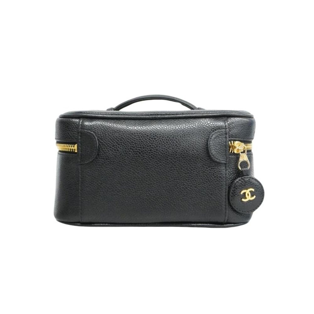 Chanel Vanity Black Leather Clutch Bag (Pre-Owned) - Picture 2 of 12